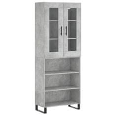 Vidaxl Skříň highboard betonově šedá 69,5x34x180 cm kompozitní dřevo