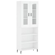 Greatstore Skříň highboard bílá 69,5 x 34 x 180 cm kompozitní dřevo