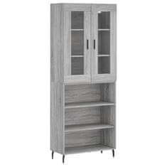 Vidaxl Skříň highboard šedá sonoma 69,5 x 34 x 180 cm kompozitní dřevo