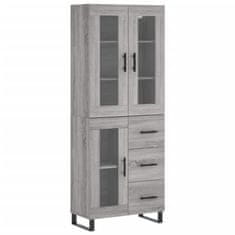 Vidaxl Skříň highboard šedá sonoma 69,5 x 34 x 180 cm kompozitní dřevo