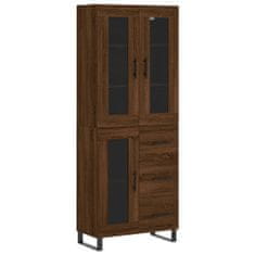 Vidaxl Skříň highboard hnědý dub 69,5 x 34 x 180 cm kompozitní dřevo