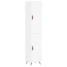 Greatstore Skříň highboard bílá 34,5 x 34 x 180 cm kompozitní dřevo