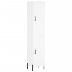 Greatstore Skříň highboard bílá 34,5 x 34 x 180 cm kompozitní dřevo