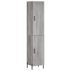 Greatstore Skříň highboard šedá sonoma 34,5 x 34 x 180 cm kompozitní dřevo