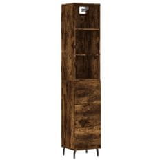 Vidaxl Skříň highboard kouřový dub 34,5 x 34 x 180 cm kompozitní dřevo