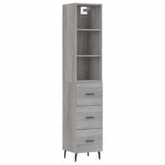 Vidaxl Skříň highboard šedá sonoma 34,5 x 34 x 180 cm kompozitní dřevo