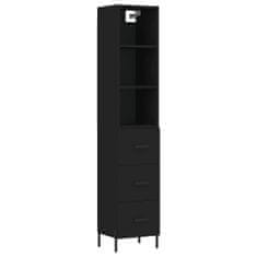 Vidaxl Skříň highboard černá 34,5 x 34 x 180 cm kompozitní dřevo