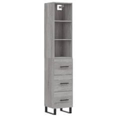 Vidaxl Skříň highboard šedá sonoma 34,5 x 34 x 180 cm kompozitní dřevo