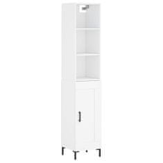 Vidaxl Skříň highboard bílá 34,5 x 34 x 180 cm kompozitní dřevo