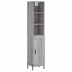 Vidaxl Skříň highboard šedá sonoma 34,5 x 34 x 180 cm kompozitní dřevo