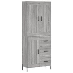 Vidaxl Skříň highboard šedá sonoma 69,5 x 34 x 180 cm kompozitní dřevo