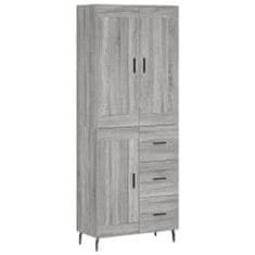 Vidaxl Skříň highboard šedá sonoma 69,5 x 34 x 180 cm kompozitní dřevo