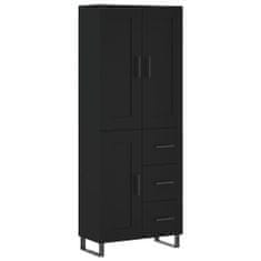 Vidaxl Skříň highboard černá 69,5 x 34 x 180 cm kompozitní dřevo