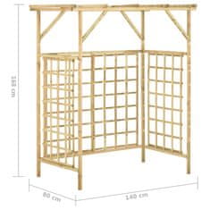 Vidaxl Zahradní pergola pro dvě popelnice impregnované borové dřevo