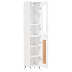 Greatstore Skříň highboard bílá 34,5 x 34 x 180 cm kompozitní dřevo