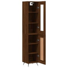 Vidaxl Skříň highboard hnědý dub 34,5 x 34 x 180 cm kompozitní dřevo