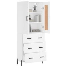 Greatstore Skříň highboard bílá 69,5 x 34 x 180 cm kompozitní dřevo