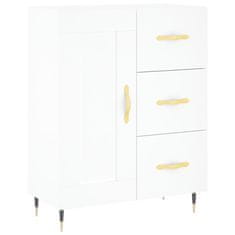 Greatstore Skříň highboard bílá 69,5 x 34 x 180 cm kompozitní dřevo