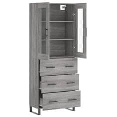 Vidaxl Skříň highboard šedá sonoma 69,5 x 34 x 180 cm kompozitní dřevo