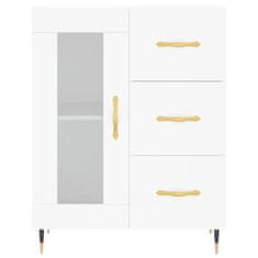 Greatstore Skříň highboard bílá 69,5 x 34 x 180 cm kompozitní dřevo