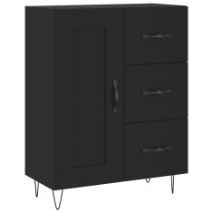 Greatstore Skříň highboard černá 69,5 x 34 x 180 cm kompozitní dřevo