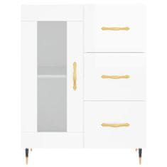 Vidaxl Skříň highboard lesklá bílá 69,5 x 34 x 180 cm kompozitní dřevo