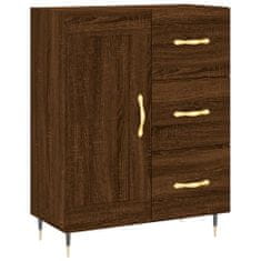 Greatstore Skříň highboard hnědý dub 69,5 x 34 x 180 cm kompozitní dřevo