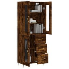 Greatstore Skříň highboard kouřový dub 69,5 x 34 x 180 cm kompozitní dřevo