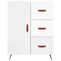 Vidaxl Skříň highboard lesklá bílá 69,5 x 34 x 180 cm kompozitní dřevo