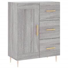 Greatstore Skříň highboard šedá sonoma 69,5 x 34 x 180 cm kompozitní dřevo