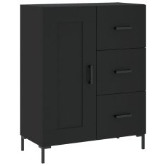 Vidaxl Skříň highboard černá 69,5 x 34 x 180 cm kompozitní dřevo