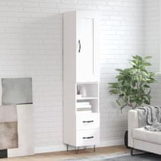 Greatstore Skříň highboard bílá 34,5 x 34 x 180 cm kompozitní dřevo