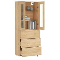 Greatstore Skříň highboard dub sonoma 69,5 x 34 x 180 cm kompozitní dřevo