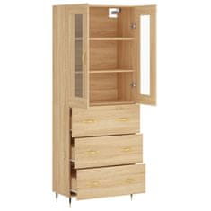 Greatstore Skříň highboard dub sonoma 69,5 x 34 x 180 cm kompozitní dřevo