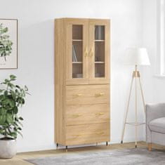 Greatstore Skříň highboard dub sonoma 69,5 x 34 x 180 cm kompozitní dřevo