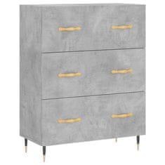 Greatstore Skříň highboard betonově šedá 69,5x34x180 cm kompozitní dřevo