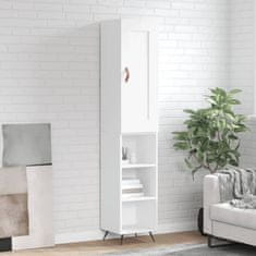 Greatstore Skříň highboard bílá 34,5 x 34 x 180 cm kompozitní dřevo