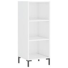 Greatstore Skříň highboard bílá s vysokým leskem 34,5x34x180 cm kompozit