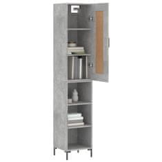 Greatstore Skříň highboard betonově šedá 34,5x34x180 cm kompozitní dřevo