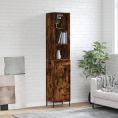 Greatstore Skříň highboard kouřový dub 34,5 x 34 x 180 cm kompozitní dřevo