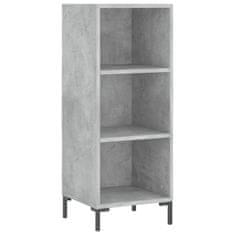 Greatstore Skříň highboard betonově šedá 34,5x34x180 cm kompozitní dřevo