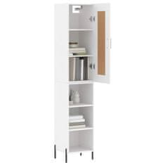 Greatstore Skříň highboard bílá 34,5 x 34 x 180 cm kompozitní dřevo