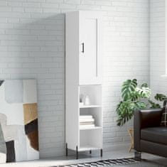 Greatstore Skříň highboard bílá 34,5 x 34 x 180 cm kompozitní dřevo