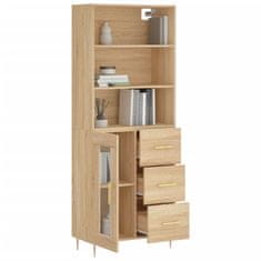 Greatstore Skříň highboard dub sonoma 69,5 x 34 x 180 cm kompozitní dřevo