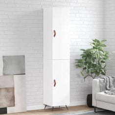 Vidaxl Skříň highboard bílá s vysokým leskem 34,5x34x180 cm kompozit