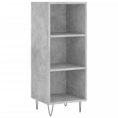 Vidaxl Skříň highboard betonově šedá 34,5x34x180 cm kompozitní dřevo