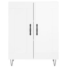 Vidaxl Skříň highboard lesklá bílá 69,5 x 34 x 180 cm kompozitní dřevo