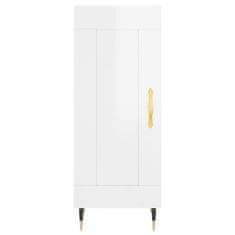 Vidaxl Skříň highboard bílá s vysokým leskem 34,5x34x180 cm kompozit