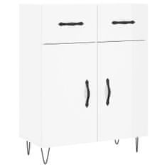 Vidaxl Skříň highboard lesklá bílá 69,5 x 34 x 180 cm kompozitní dřevo