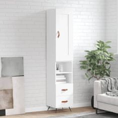 Greatstore Skříň highboard bílá 34,5 x 34 x 180 cm kompozitní dřevo